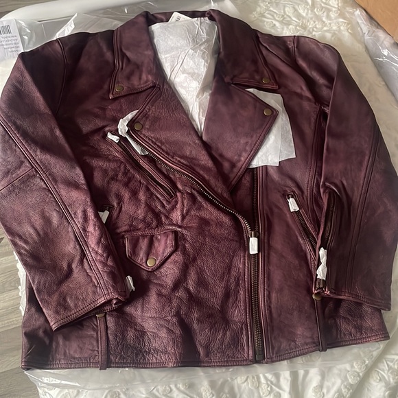 ✨NEW!✨Free People We The Free Jealousy Leather Moto Jacket - Picture 7 of 8